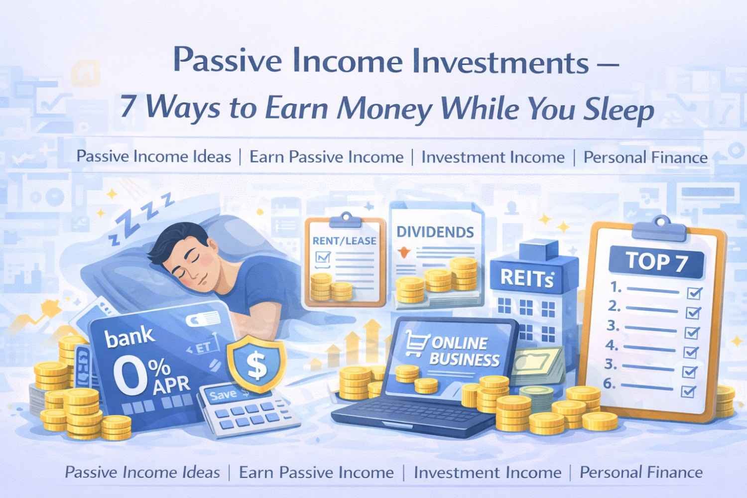Passive Income Investments – 7 Ways to Earn Money While You Sleep